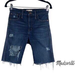 Madewell Y2K Grunge Festival Distressed Destroyed Denim Jean Shorts Jorts SZ 26